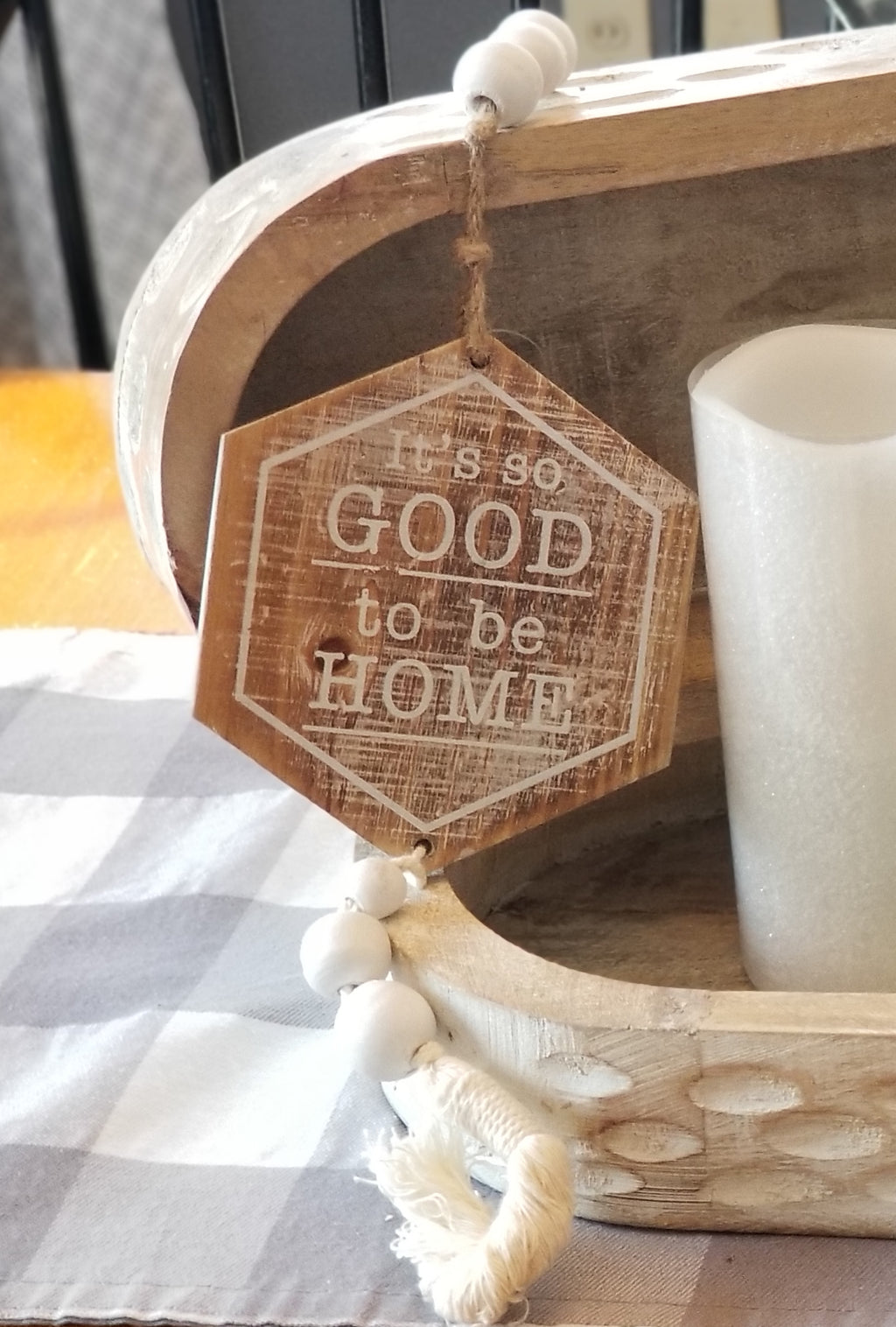 Good to Be Home Beaded Tag